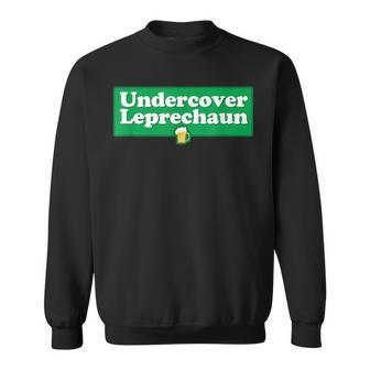 Undercover Leprechaun Funnny St Patricks Day Men Women Sweatshirt Graphic Print Unisex - Thegiftio UK
