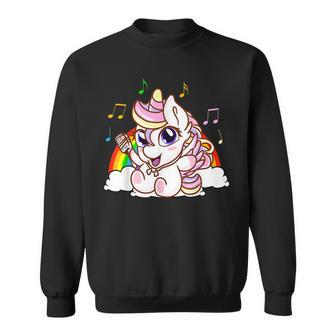Unicorn Music Rainbow Kawaii Pastel Anime For Unicorn Lover Men Women Sweatshirt Graphic Print Unisex - Thegiftio UK