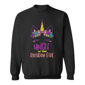 Unicorn Uncle Birthday Girl Party Family Matching Gift Men Gift For Mens Sweatshirt | Mazezy