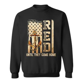 Until They Come Home My Soldier Red Friday Navy Vintage Sweatshirt | Mazezy