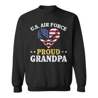 Us Air Force Proud Grandpa Funny Airman Grandpa T Gift For Mens Sweatshirt | Mazezy