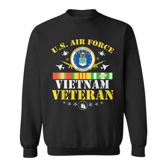 Us Air Force Vietnam Veteran Usa Flag Vietnam Vet Flag Sweatshirt - Seseable