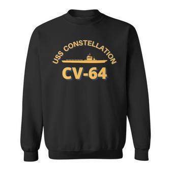Us Aircraft Carrier Cv-64 Uss Constellation Sweatshirt - Seseable