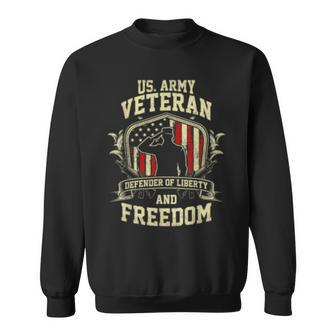 Us Army Veteran Defender Of Liberty And Freedom T Sweatshirt | Mazezy DE