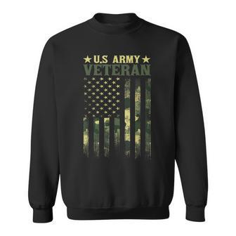 Us Army Veteran Patriotic Military Camouflage American Flag Sweatshirt - Seseable