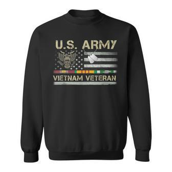 Us Army Vietnam Veteran American Flag Patriotic Veterans Day Sweatshirt - Seseable