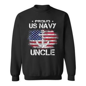 Us Na Vy Proud Uncle - Proud Us Na Vy Uncle For Veteran Day Men Women Sweatshirt Graphic Print Unisex - Seseable