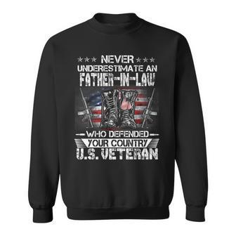 Us Veteran Father-In-Law -Veterans Day Us Patriot Patriotic Sweatshirt - Seseable