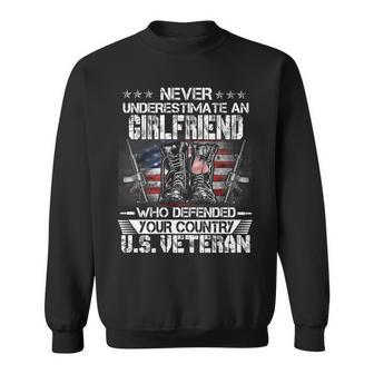 Us Veteran Girlfriend Veterans Day Us Patriot Patriotic Sweatshirt - Seseable