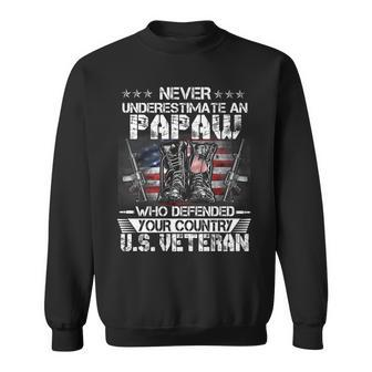 Us Veteran Papaw Veterans Day Us Patriot Patriotic Sweatshirt - Seseable