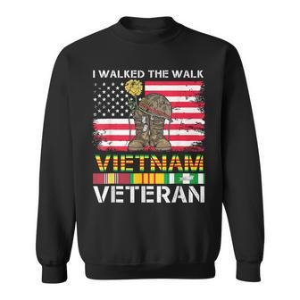 Us Veterans Day Us Army Vietnam Veteran Usa Flag Vietnam Vet Sweatshirt - Seseable