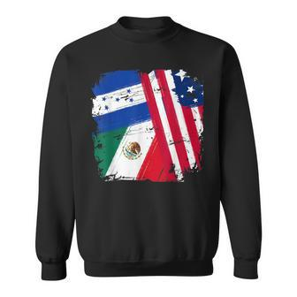 Usa Mexico Honduras Flags Sweatshirt | Mazezy