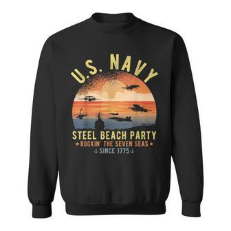 Usa Navy Sl Beach Rockin The Seven Seas Party Since 1775 Sweatshirt | Mazezy