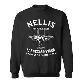 Usaf Nellis Afb Las Vegas Nevada F-15 Eagle Fighter Vintage Men Women Sweatshirt Graphic Print Unisex - Seseable