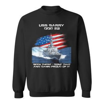 Uss Barry Ddg-52 Destroyer Ship Usa Flag Veteran Day Xmas Sweatshirt - Seseable