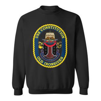Uss Constitution Old Ironside Navy Badge Patch Sweatshirt - Seseable