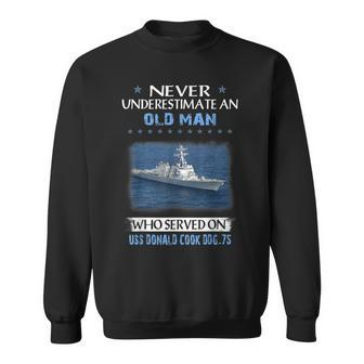 Uss Donald Cook Ddg-75 Destroyer Class Veterans Father Day Sweatshirt - Seseable