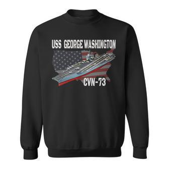 Uss George Washington Cvn-73 Aircraft Carrier Veterans Day Sweatshirt - Seseable