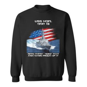 Uss Hoel Ddg-13 Destroyer Ship Usa Flag Veterans Day Xmas Sweatshirt - Seseable