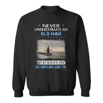 Uss Maryland Ssbn-738 Submarine Veterans Day Father Day Sweatshirt - Seseable