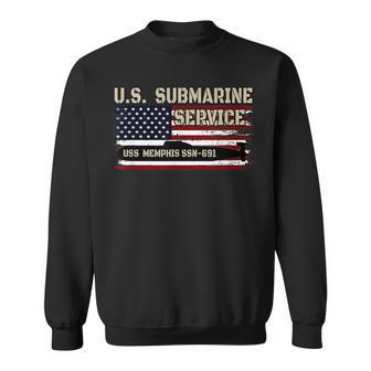 Uss Memphis Ssn-691 Submarine Veterans Day Fathers Day Sweatshirt - Seseable