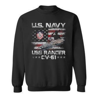 Uss Ranger Cv-61 Veteran Patriotic Veterans Day Gift Sweatshirt - Seseable