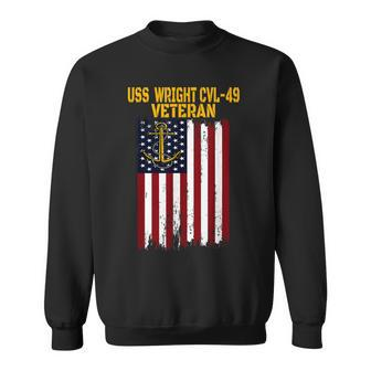 Uss Wright Cvl-49 Aircraft Carrier Veterans Day Dad Grandpa Sweatshirt - Seseable