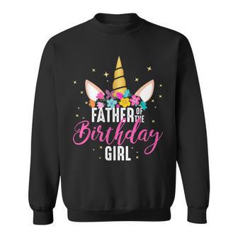 Vater des Geburtstagsmädchens Einhorn Sweatshirt, Papa Geschenkidee - Seseable