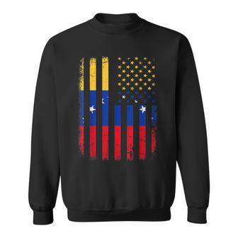 Venezuelan American Flag Venezuelan Roots Venezuela America Sweatshirt | Mazezy