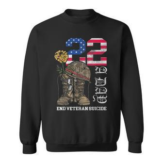 Veteran 22 A Day Take Their Lives End Veteran Suicide Sweatshirt - Seseable