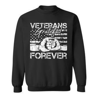 Veteran Forever American Flag Military Cool Patriotic Gifts Men Women Sweatshirt Graphic Print Unisex - Seseable