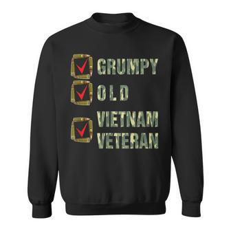 Veteran Humor Grumpy Old Vietnam Veteran Gifts Men Women Sweatshirt Graphic Print Unisex - Seseable