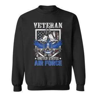 Veteran Of The United States Us Air Force American Flag Usaf Sweatshirt - Seseable