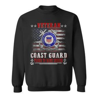 Veteran Us Coast Guard Proud To Have Served Uscg Veteran Sweatshirt - Seseable