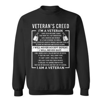 Veterans Creed Patriot War Usa Oath Grandpa Sweatshirt - Seseable