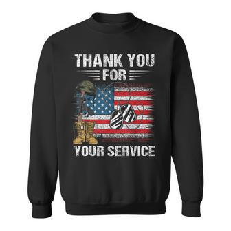 Veterans Day American Flag Veteran Thanks For Veterans Day Sweatshirt - Seseable