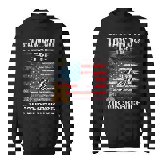 Veterans Day American Flag Veteran Thanks For Veterans Day Sweatshirt - Seseable
