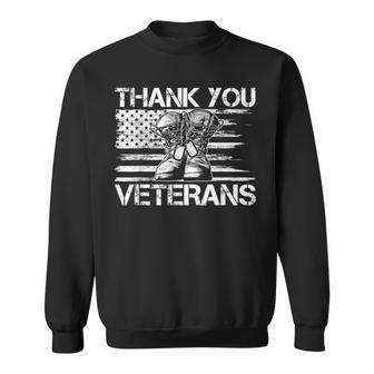 Veterans Day For Dad Grandpa Thank You Veterans Sweatshirt - Seseable