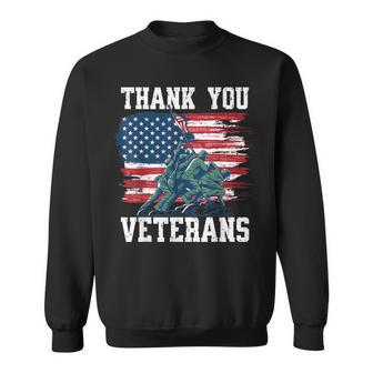 Veterans Day Gift Thank You Veterans Us Military Soldiers Sweatshirt - Seseable