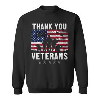 Veterans Day Gifts Thank You Veterans Proud Sweatshirt - Seseable