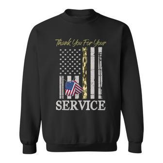 Veterans Day Thank You For Your Service Soldier Camouflage Sweatshirt - Seseable