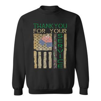 Veterans Day Thank You For Your Service Soldier Camouflage V2 Sweatshirt - Seseable