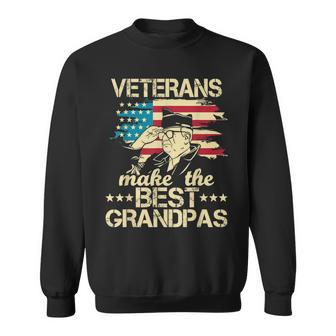 Veterans Make The Best Grandpas - Patriotic Us Veteran Sweatshirt - Seseable
