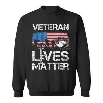 Veterans Matter American Flag Military Patriotic Gifts Men Women Sweatshirt Graphic Print Unisex - Seseable
