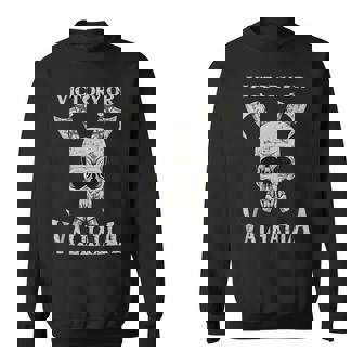 Viking Pagan Gift Norse Mythology Victory Or Valhalla Sweatshirt | Mazezy