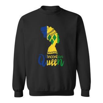 Vincentian Queen St Vincent Grenadines Flag Afro Pride Sweatshirt | Mazezy