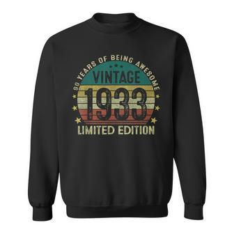 Vintage 1933 90 Years Old 90Th Birthday Gifts For Men Sweatshirt | Mazezy