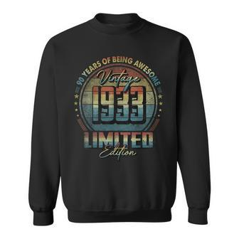 Vintage 1933 Limited Edition 90 Year Old 90Th Birthday Sweatshirt | Mazezy