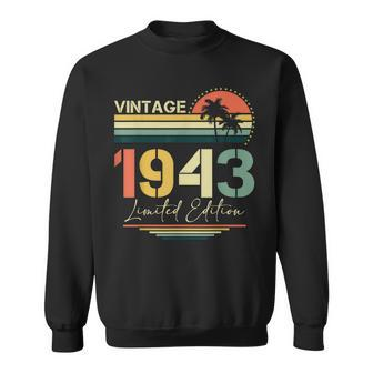 Vintage 1943 Limited Edition 80 Year Old Gifts 80Th Birthday Men Women Sweatshirt Graphic Print Unisex - Seseable