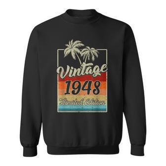 Vintage 1948 Made In 1948 75Th Birthday Gift 75 Year Old V2 Men Women Sweatshirt Graphic Print Unisex - Seseable